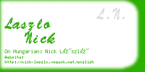 laszlo nick business card